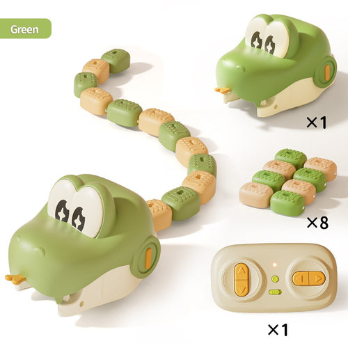 Kiwi green Game Snake set: head, 8 magnetic bites, remote