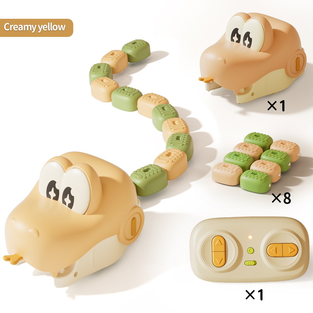 Mango peach Game Snake set: head, 8 magnetic bites, remote